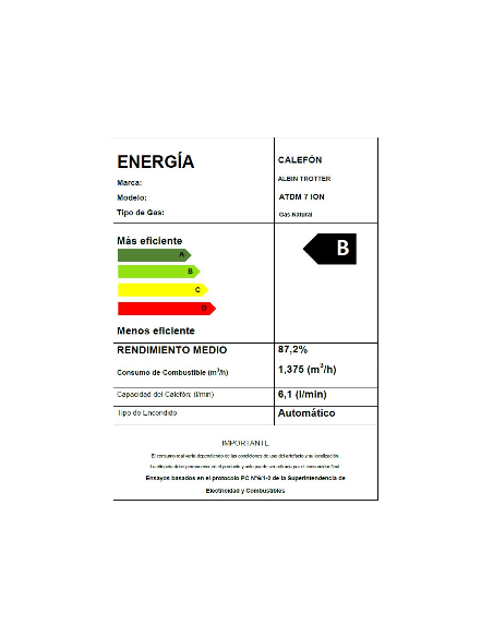 CALEFON ATMD 7 LT TIRO NATURAL