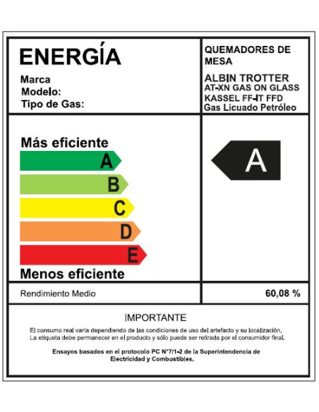 ENCIMERA AT-XN GAS ON GLASS KASSEL FF-IT FFD