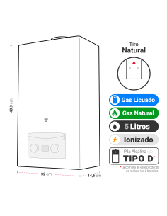 CALEFON ATMD 5 LT TIRO NATURAL 2