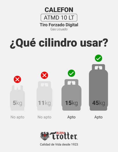 CALEFON ATMD 10 LT TIRO FORZADO DIGITAL