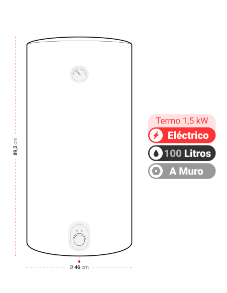 TERMO AT-WB 100 LT 1,5KW