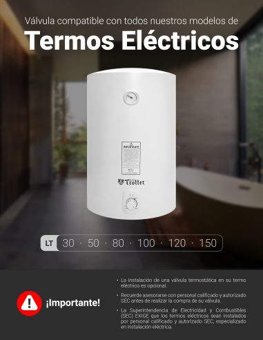 VALVULA MEZCLADORA TERMOSTATICA 1 Pulgada