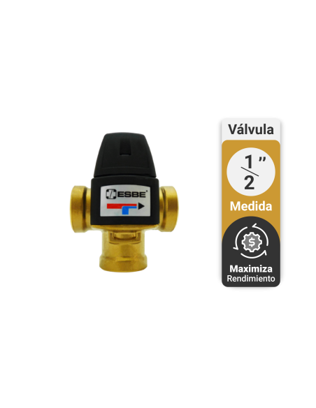 VALVULA MEZCLADORA TERMOSTATICA 1/2 Pulgada